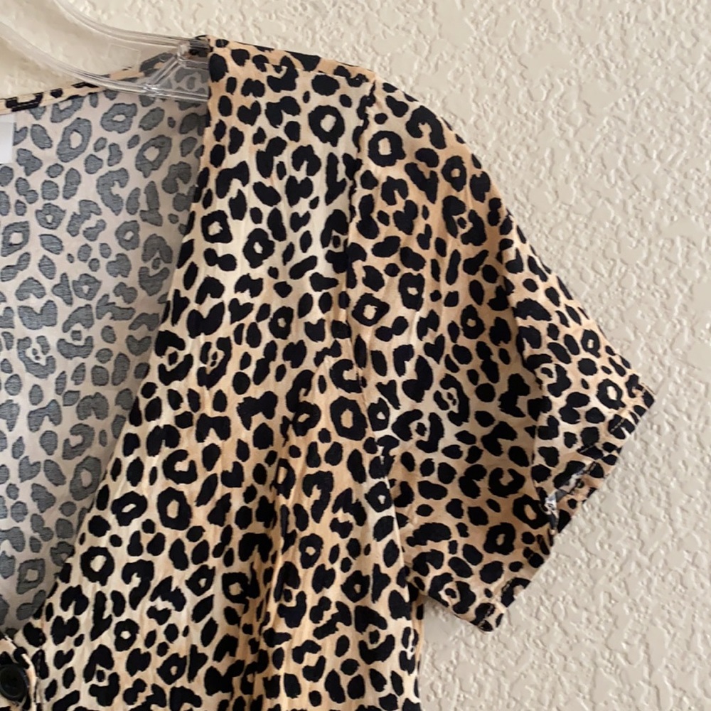 Button Front Mini Dress - Picture 3 of 6